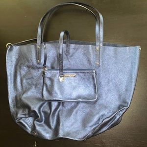 TIFFANY blue metallic reversible tote. Great condition..